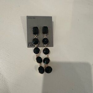 Nordstrom Black and Gold Drop Earrings